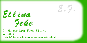 ellina feke business card